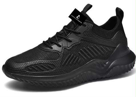 Black Letitia Antoinette branded sneaker, side profile